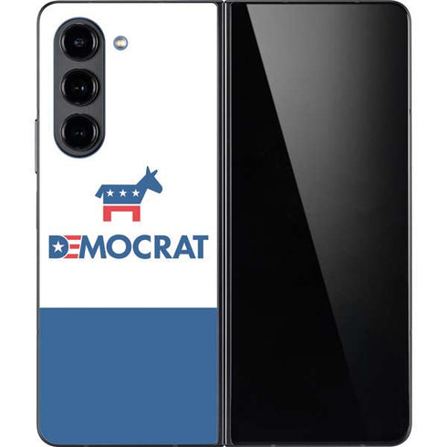 Democrat Blue And Red Galaxy Z Fold5 5G Skin